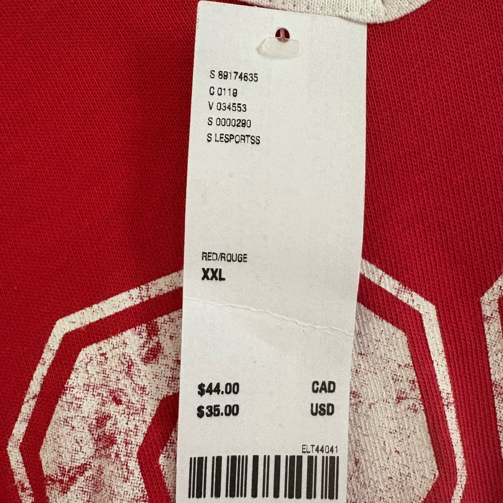 Urban Outfitters exclusive: Le Sport graphic fitted baby tee, red, XXL, NWT - Picture 4 of 4